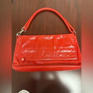 Donald J Pliner Red coral Leather Handbag new!